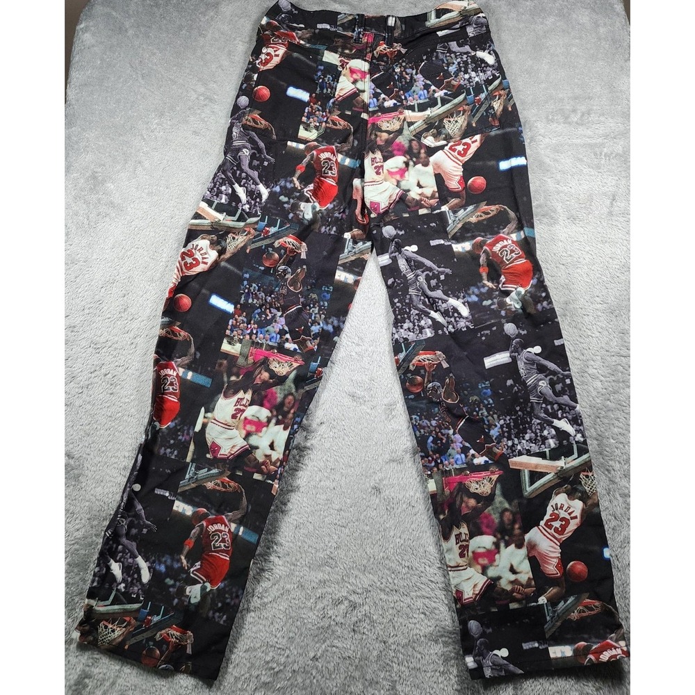 Chicago Bulls Pants Mens Medium 30x32 NBA Basketball Jordan 23 AOP Jumpman Nike - Picture 9 of 12
